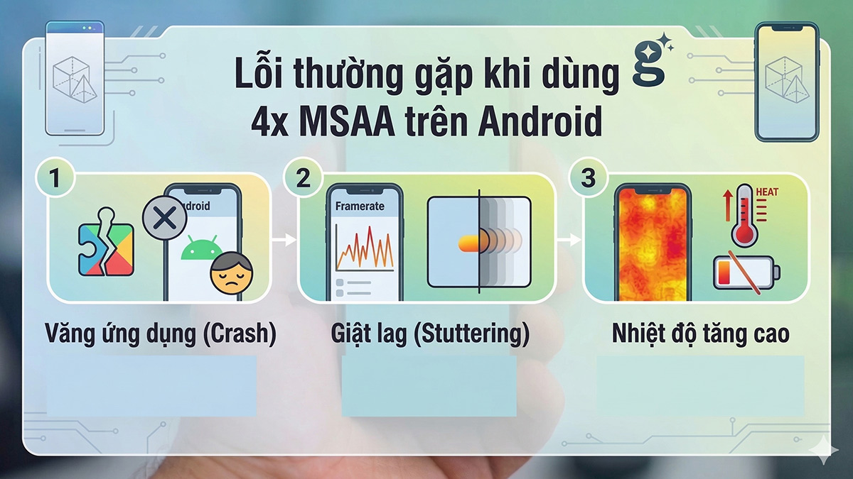 Lỗi thường gặp khi dùng 4x MSAA trên Android là gì