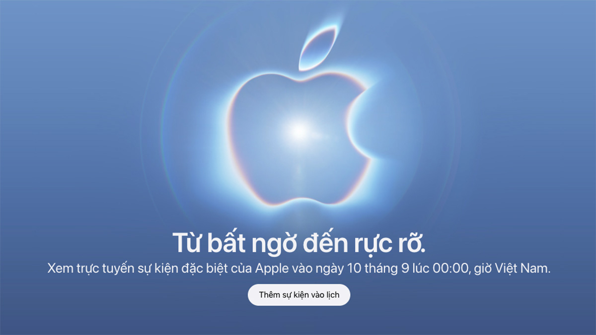 Apple công bố sự kiện ra mắt sản phẩm mới vào ngày 10/9