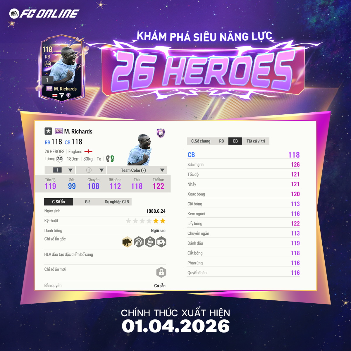 FC Online tung mùa thẻ mới 26 Heroes, với các siêu anh hùng trên sân cỏ