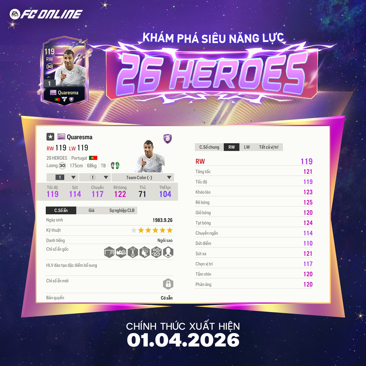 FC Online tung mùa thẻ mới 26 Heroes, với các siêu anh hùng trên sân cỏ