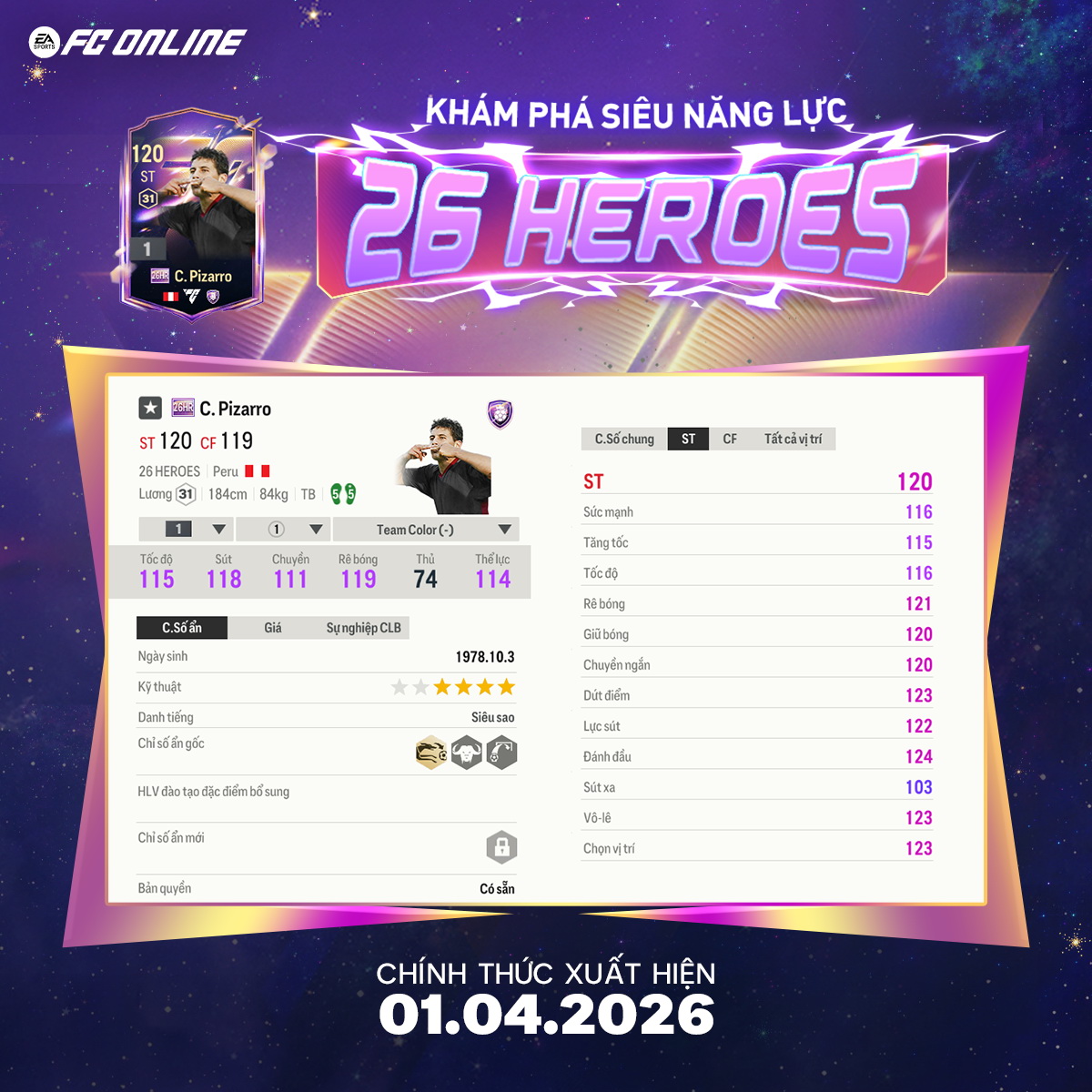 FC Online tung mùa thẻ mới 26 Heroes, với các siêu anh hùng trên sân cỏ