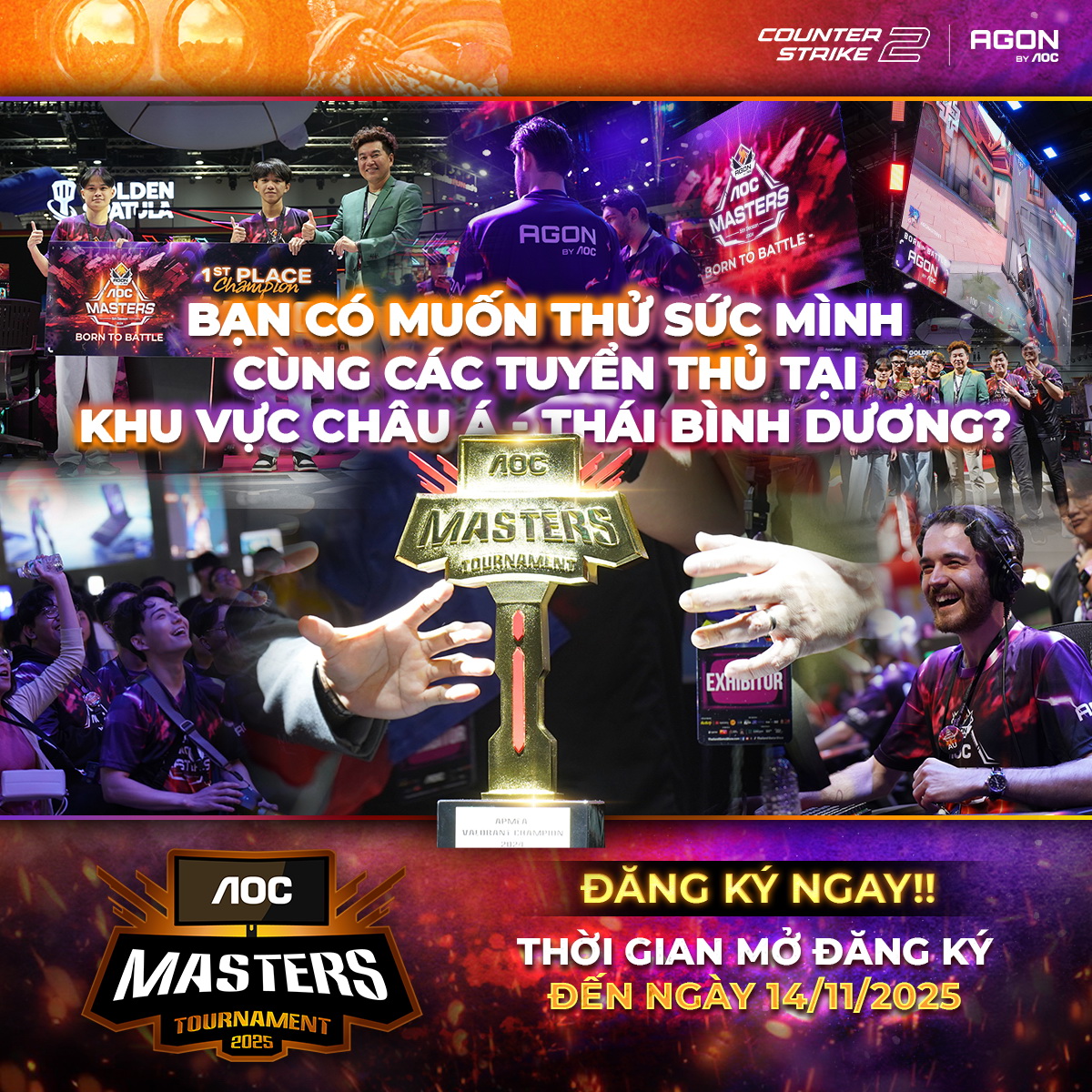 AOC Master 2025 đã trở lại cùng Counter-Strike 2 với tổng giải thưởng nửa tỉ đồng