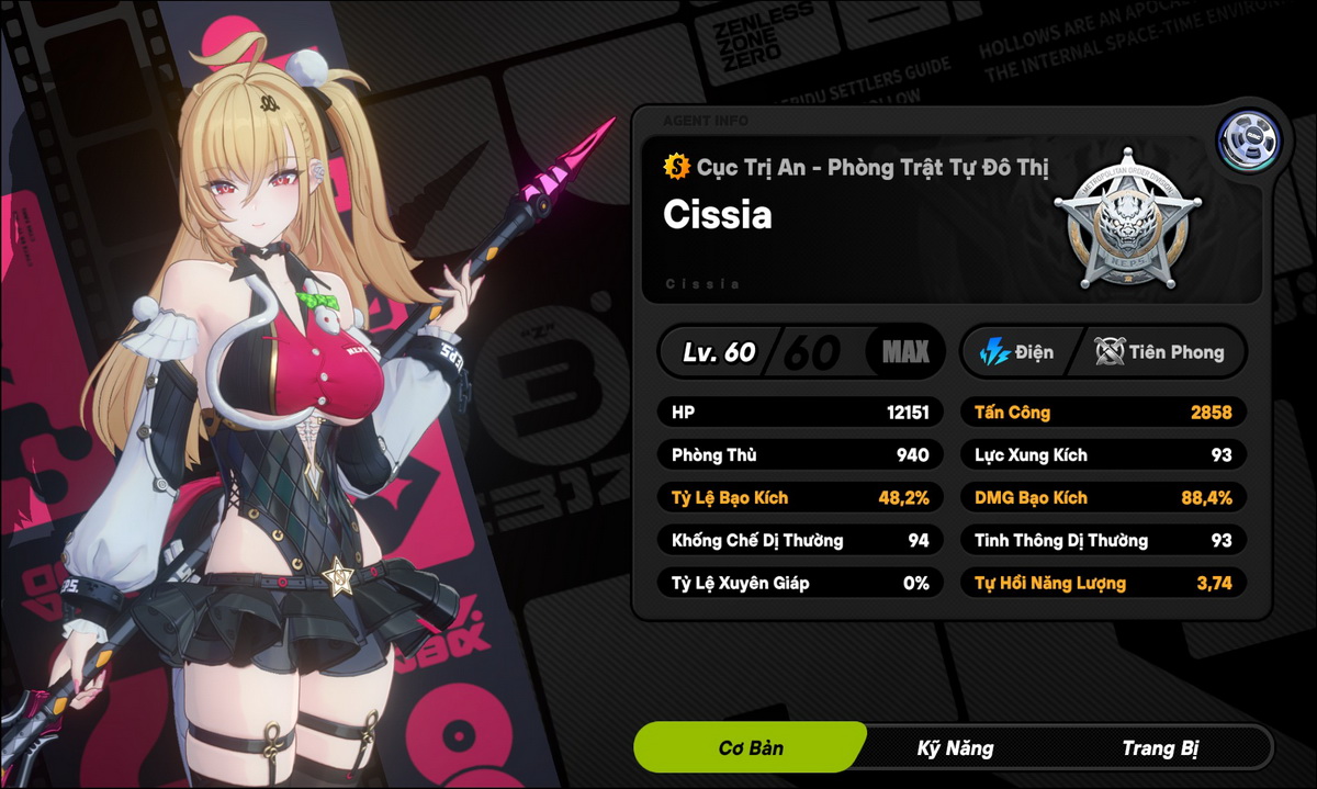 Zenless Zone Zero: Hướng dẫn build Cissia và giải thích bộ kỹ năng