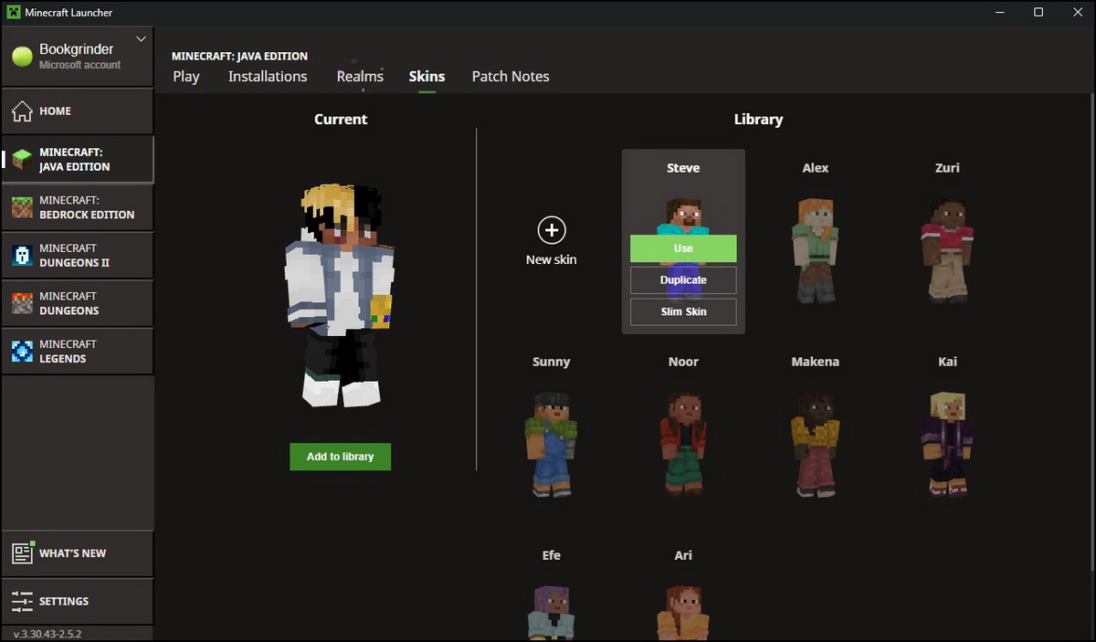 Hướng dẫn cách tạo, download và sử dụng skin Minecraft