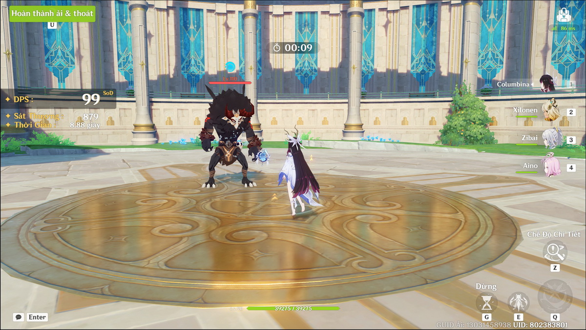 Cách dùng DPS Test để tối ưu sát thương Genshin Impact