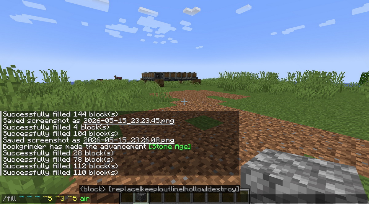 Cách dùng lệnh Fill trong Minecraft