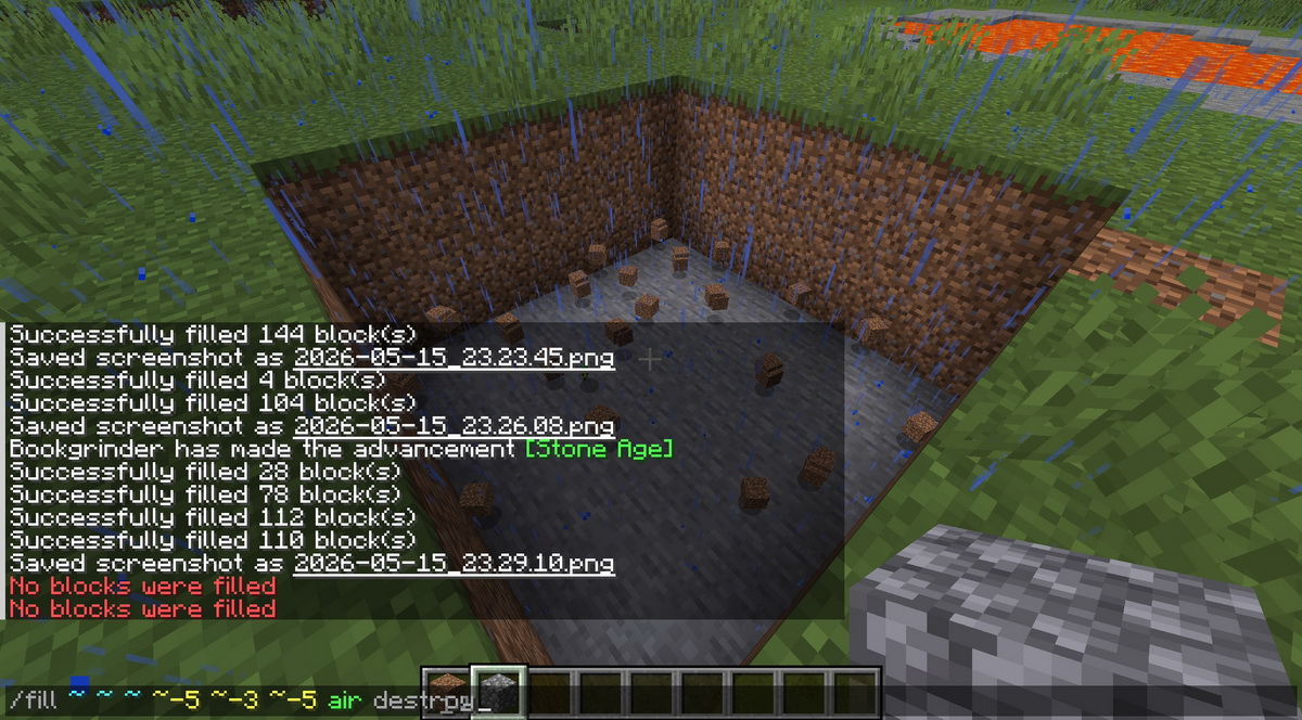 Cách dùng lệnh Fill trong Minecraft