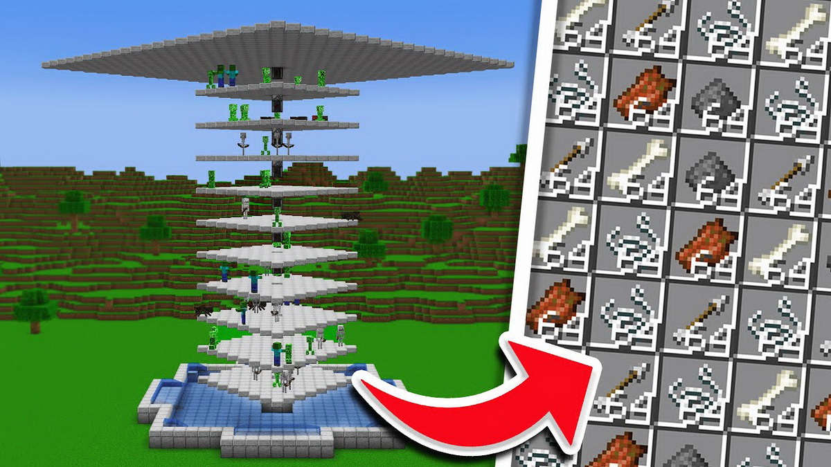 Cách làm máy farm quái trong Minecraft