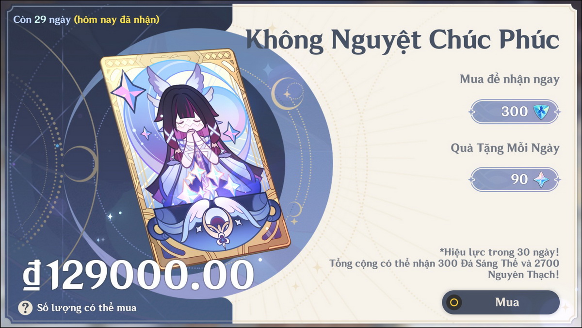 Genshin Impact: Hướng dẫn cách nạp thẻ chính chủ HoYoverse để nhận thêm Nguyên Thạch