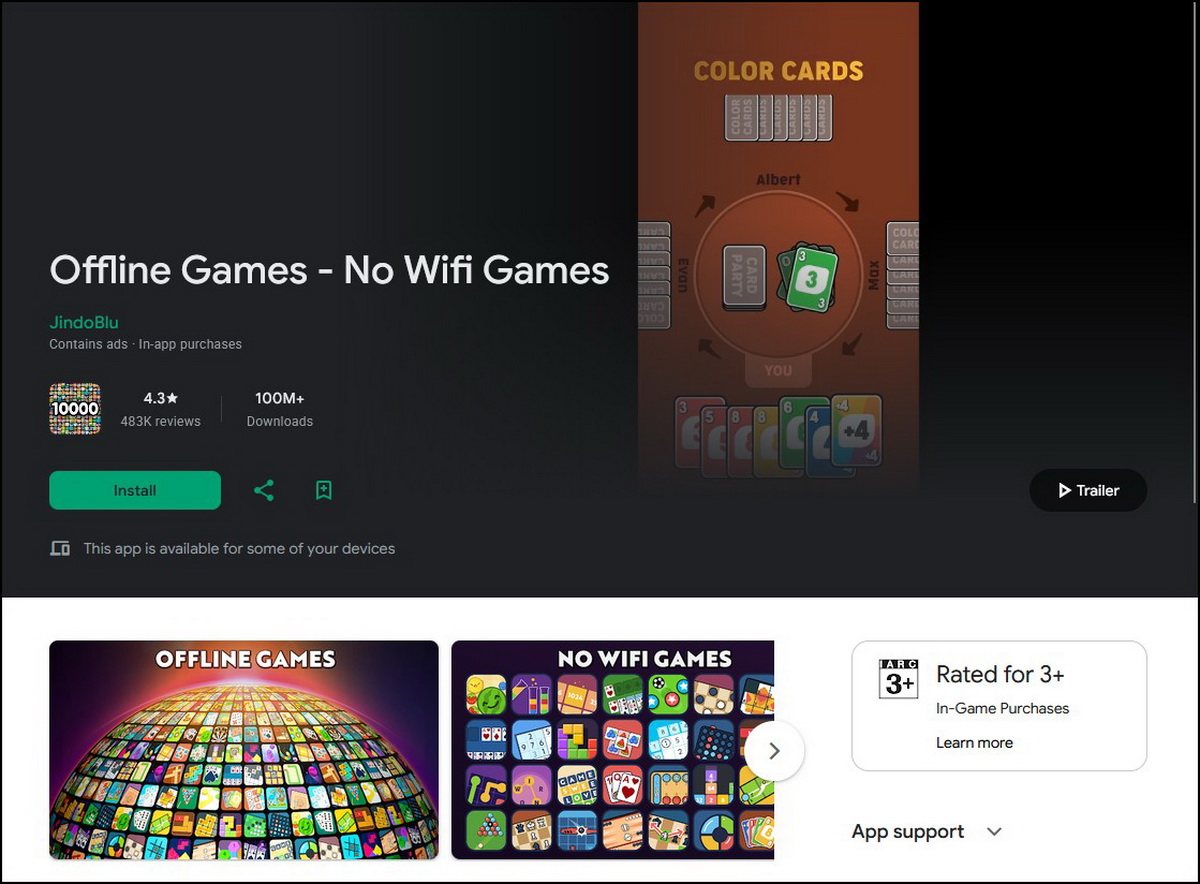 Cách download và chơi No Wifi Game, vị cứu tinh khi rớt mạng