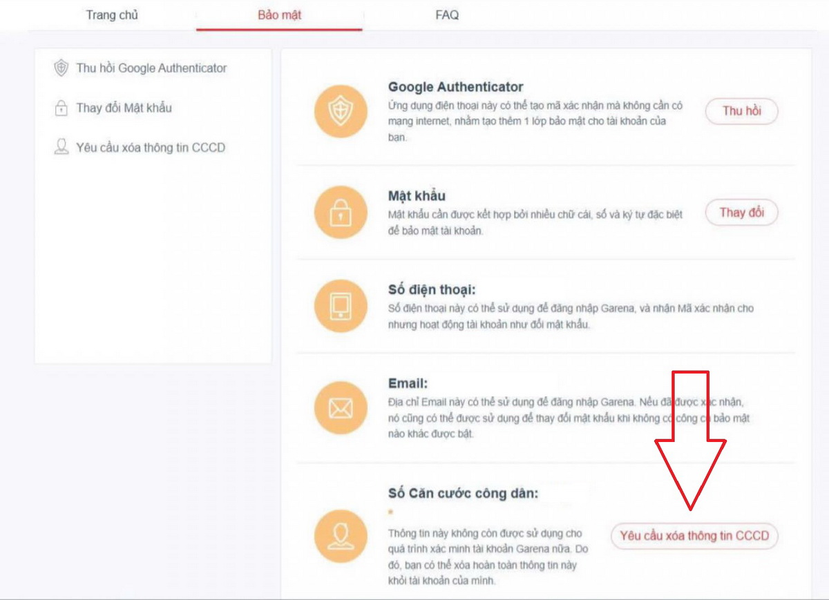 Garena chính thức cho phép xóa thông tin CCCD khỏi tài khoản, làm thế nào?
