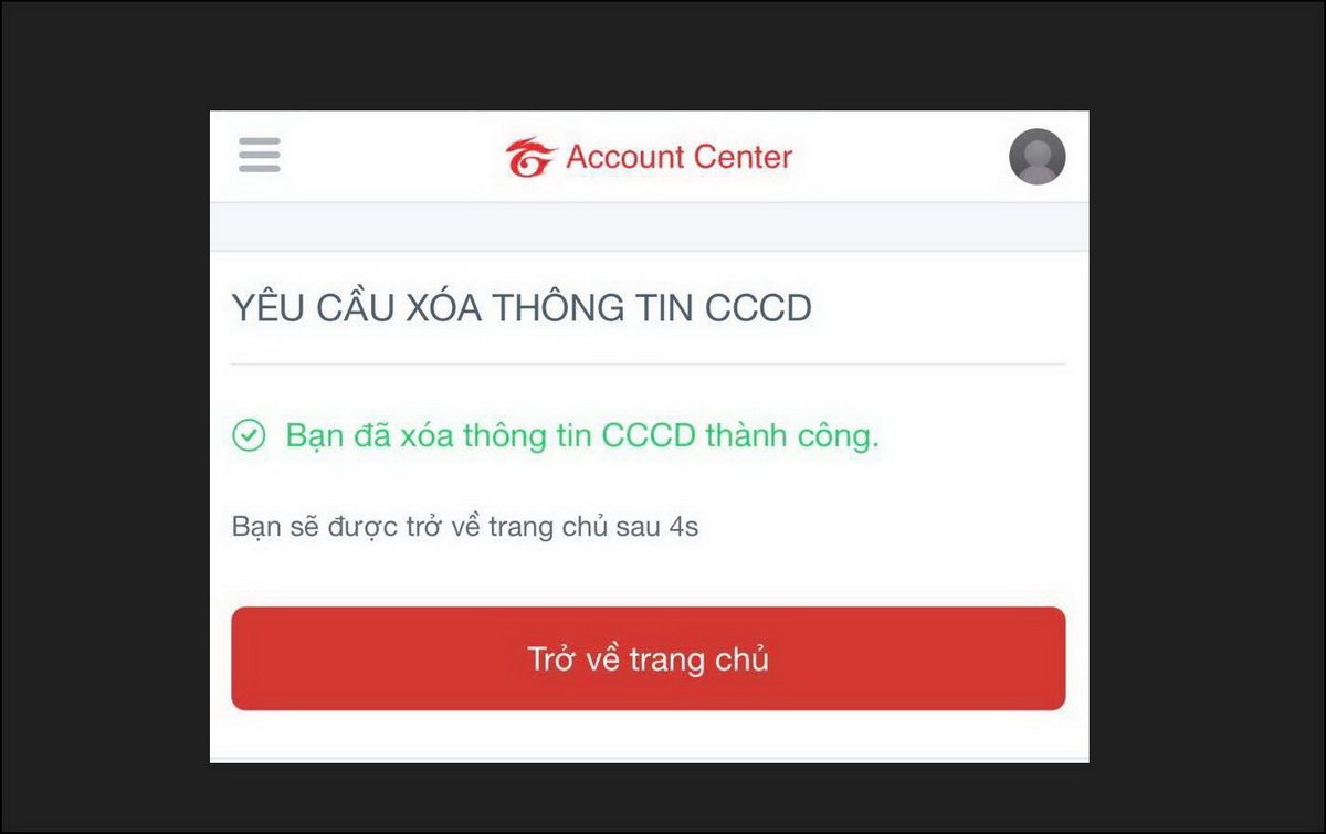 Garena chính thức cho phép xóa thông tin CCCD khỏi tài khoản, làm thế nào?