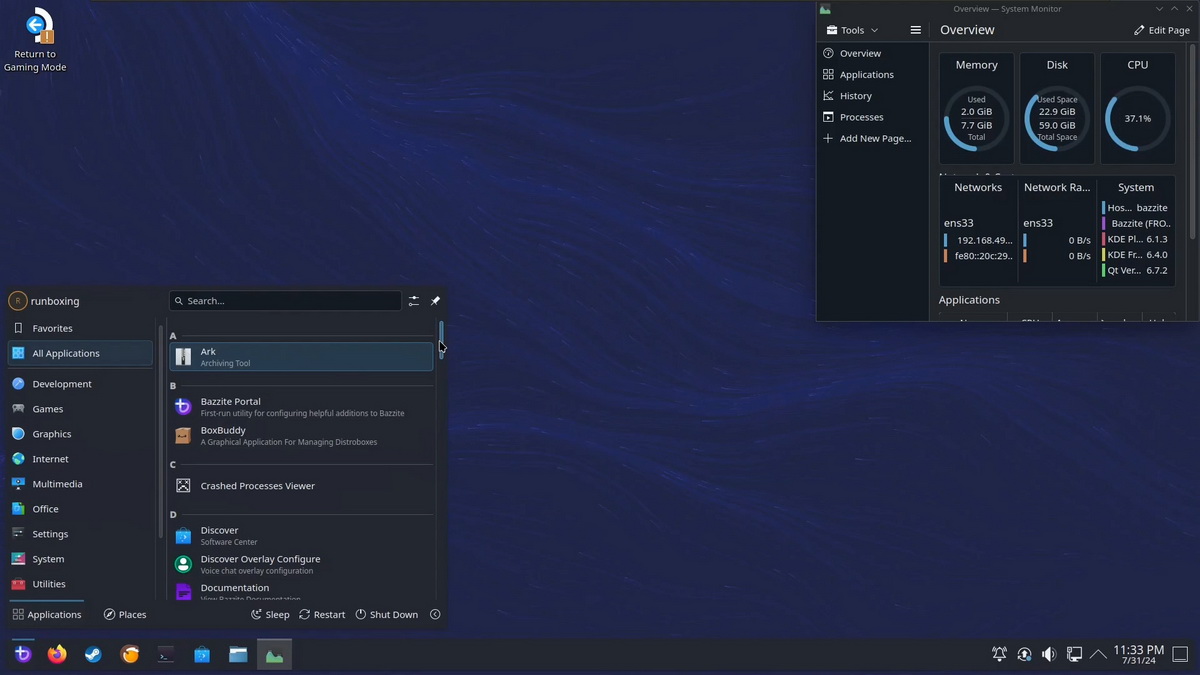 hệ điều hành chơi game bazzite