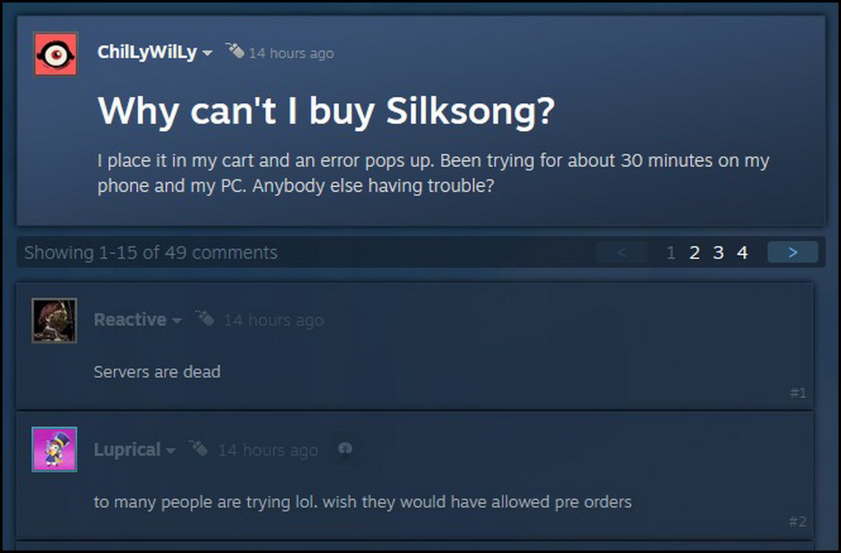 Silksong đánh sập Steam và nhiều nền tảng khác ngay ngày đầu ra mắt