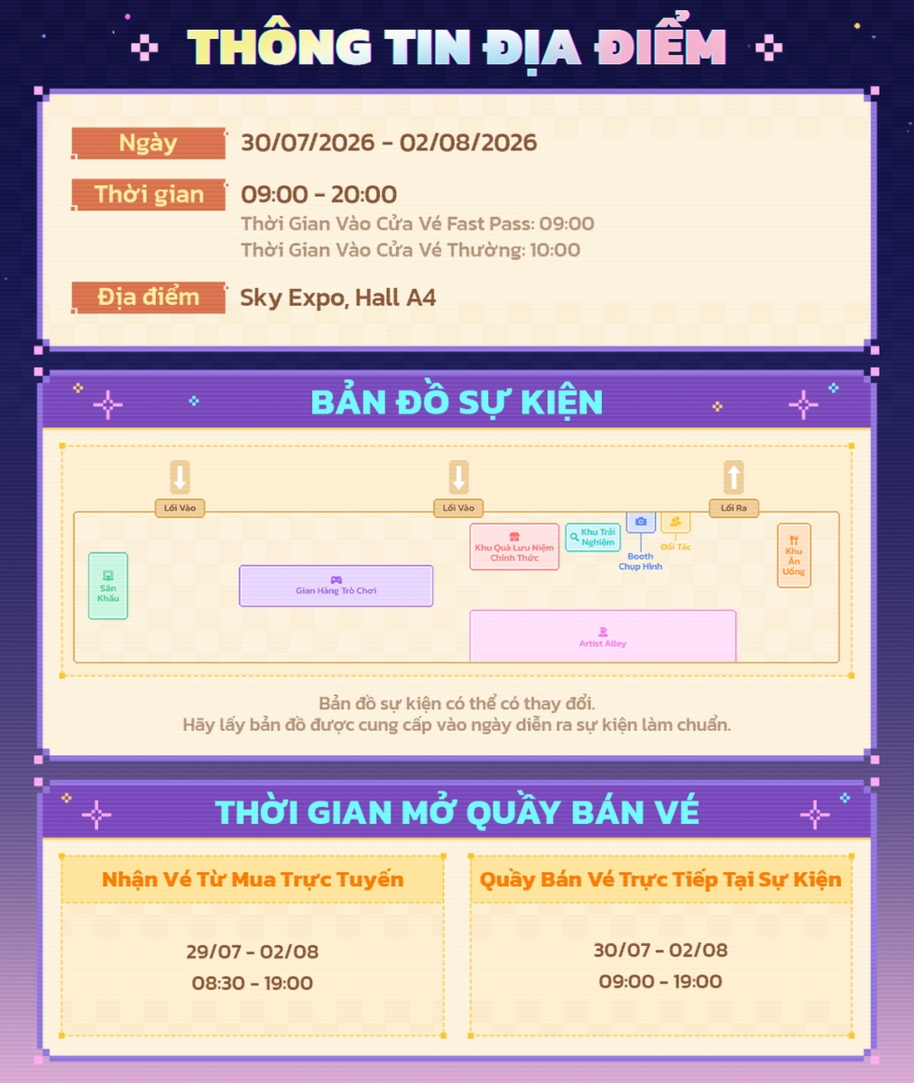 HoYo FEST 2026: Thời gian và địa điểm tổ chức, cách mua vé và giá vé