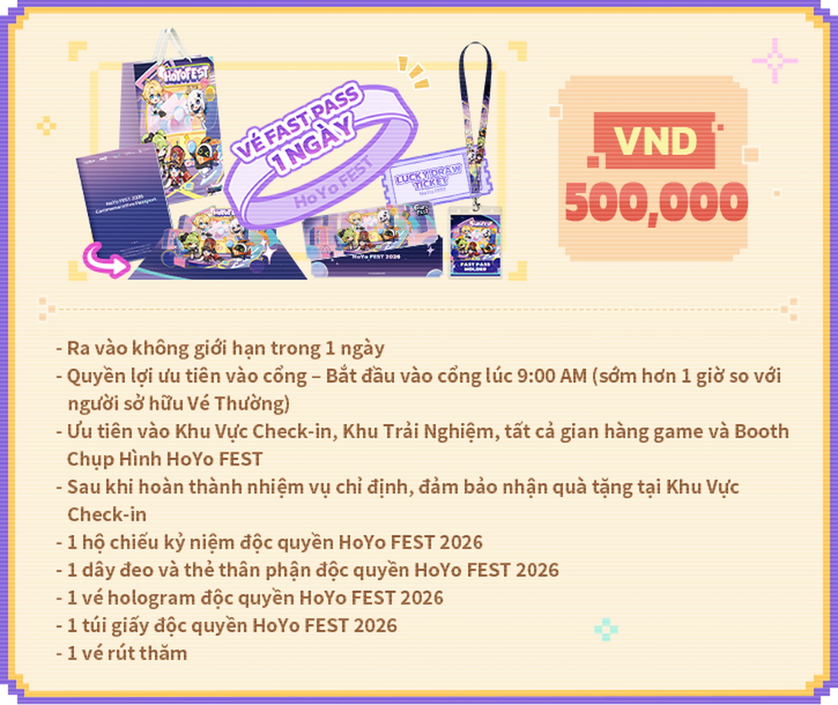 HoYo FEST 2026: Thời gian và địa điểm tổ chức, cách mua vé và giá vé