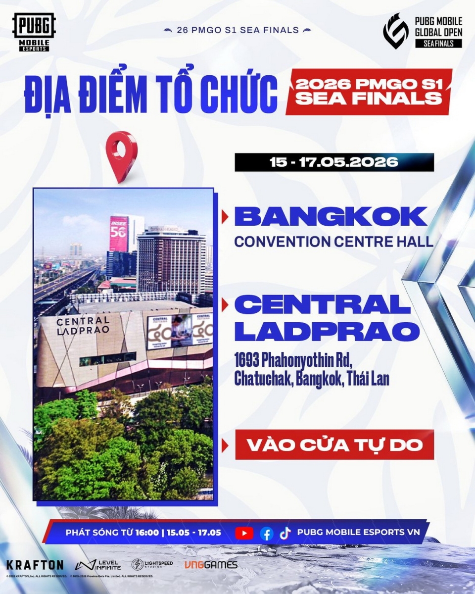 PUBG Mobile: Thời gian, thể thức và kết quả 2026 PMGO SEA Finals Season 1