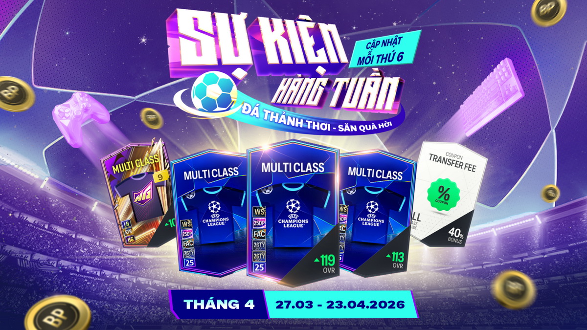 FC Online: Tháng 4 mang phúc lợi hoành tráng trong nhiệm vụ tuần và gói tháng cho game thủ