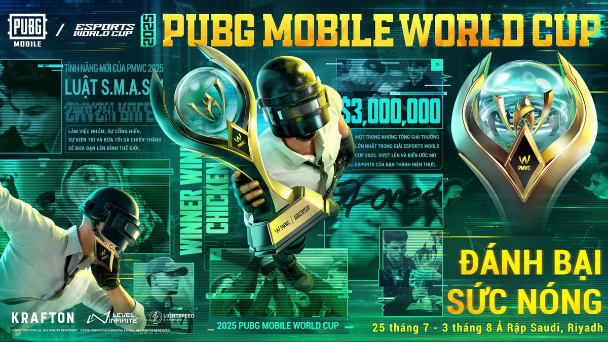 Team Secret đại diện Việt Nam tham dự 2025 PUBG Mobile World Cup