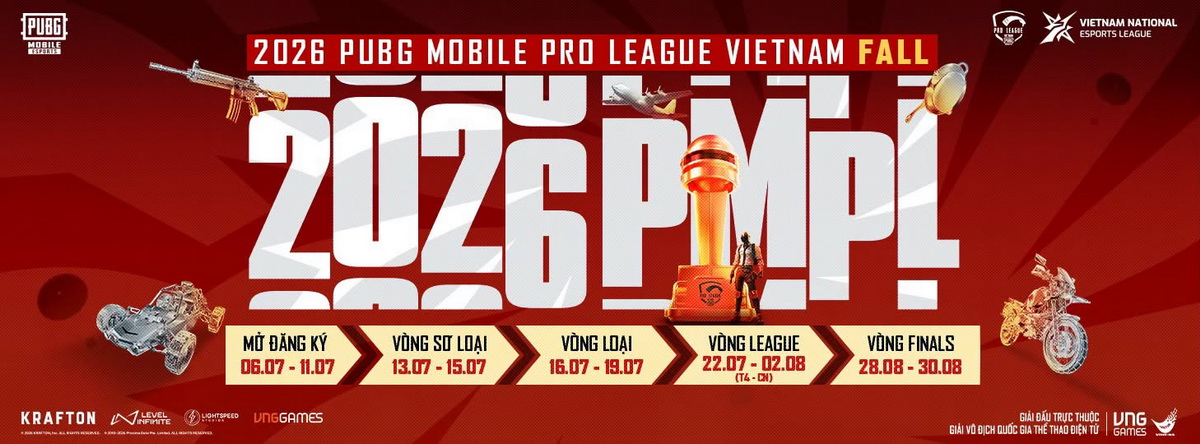 PUBG Mobile: PMPL VN tiếp tục thi đấu giai đoạn mùa thu từ ngày 22.07