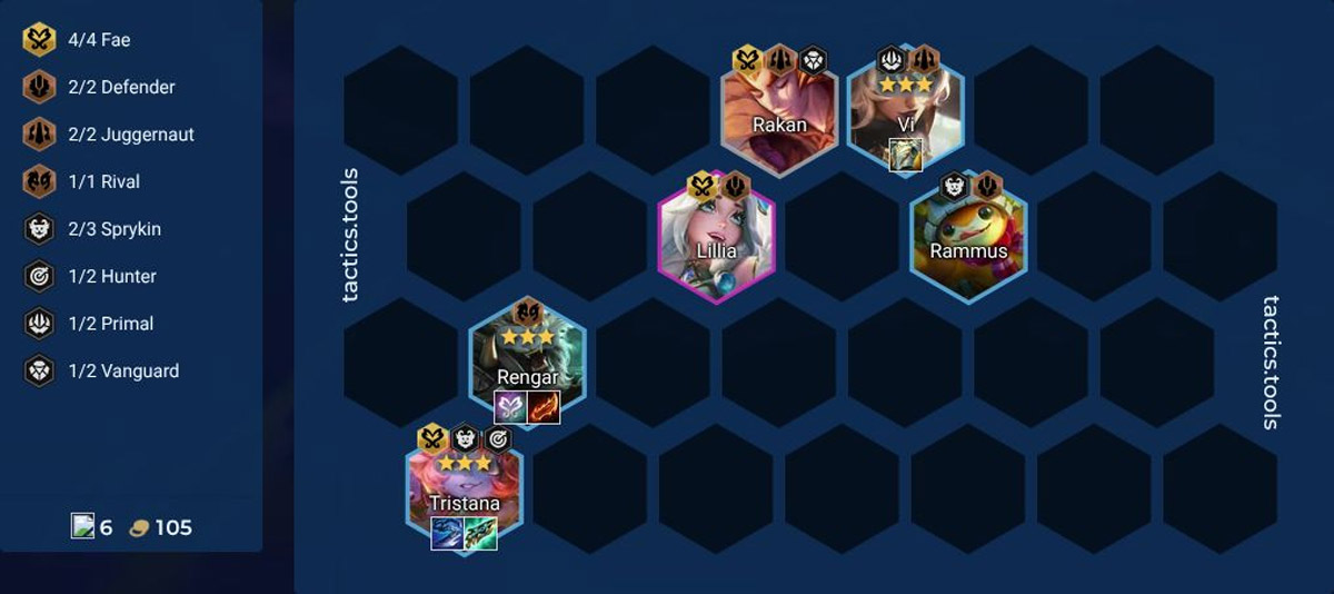 Đội hình Rengar Ấn Tiên Linh ĐTCL mùa 18: Reroll càng đánh càng giàu