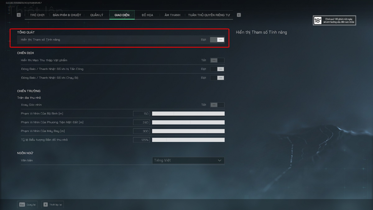 Hướng dẫn setting Delta Force trên PC