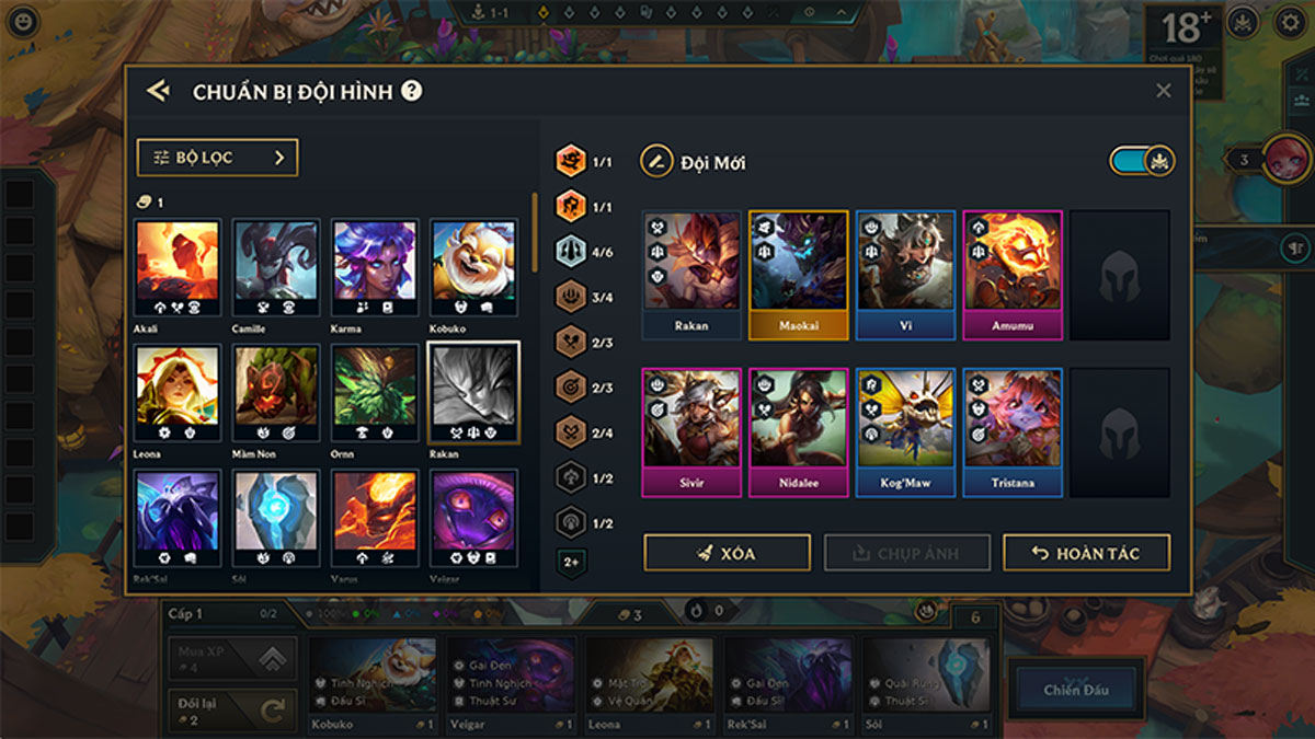 Đội hình Sivir Chùy Bạch Ngân nguyên sinh ĐTCL mùa 18