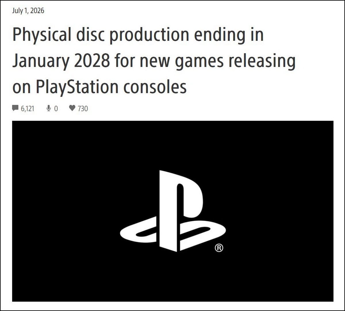 Lời tạm biệt đĩa game: Sony sẽ ngừng sản xuất đĩa PlayStation từ 2028