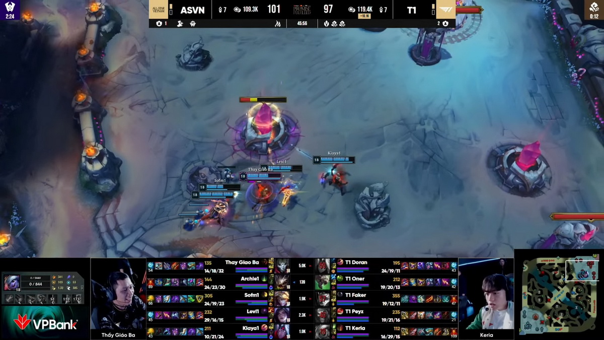 T1 vs All-Star Việt Nam: Hàng trăm mạng hạ gục từ những trận đấu kịch tính