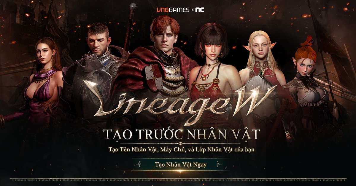 Nhanh chân giành một chỗ trong Lineage W qua chức năng tạo trước nhân vật