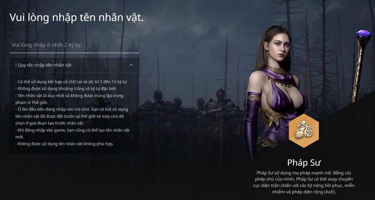 Nhanh chân giành một chỗ trong Lineage W qua chức năng tạo trước nhân vật