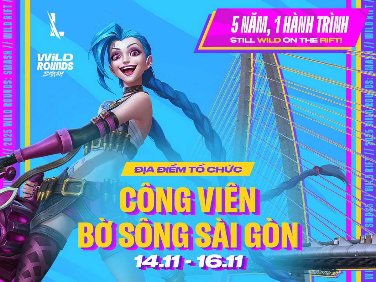 LMHT: Tốc Chiến tổ chức sự kiện Wild Rounds: SMASH 2025 tại TPHCM, quy tụ game thủ thế giới