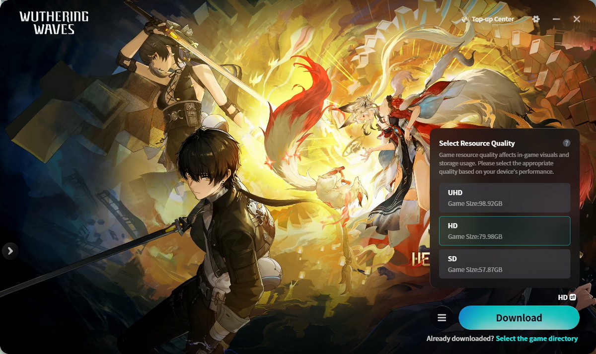 Wuthering Waves 3.7: 3 phiên bản UHD/HD/SD và cấu hình cần thiết