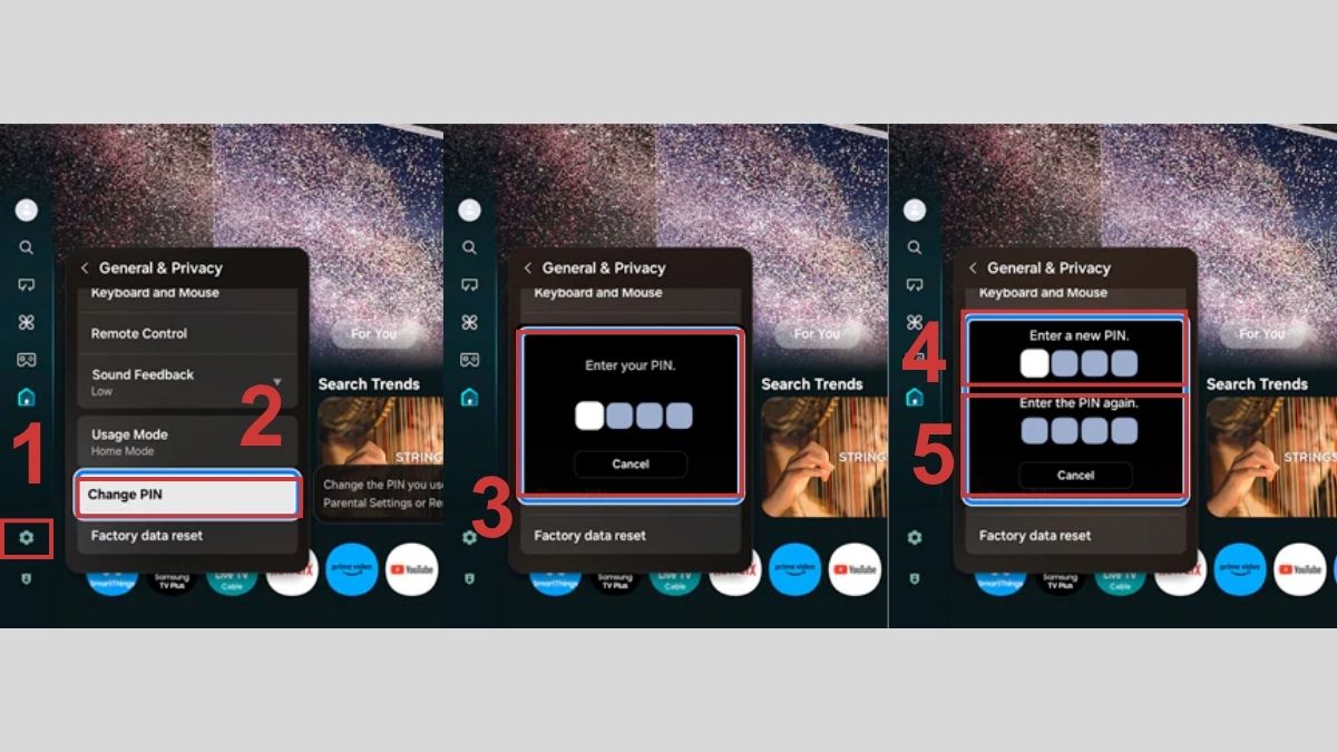 Thiết lập mã PIN trên Smart Tivi Samsung đơn giản