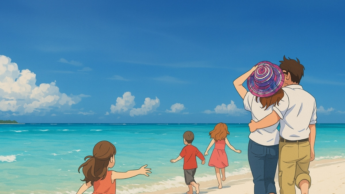 Hình ảnh gia đình anime đáng yêu