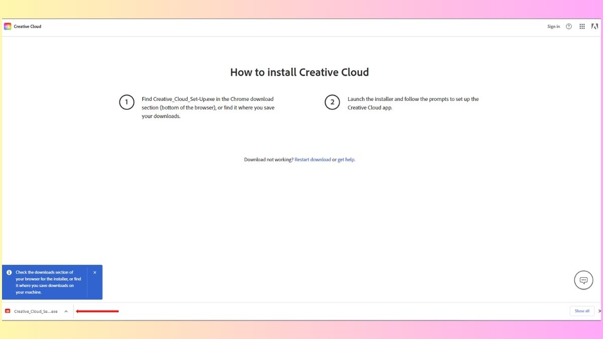 Cách tải Adobe Creative Cloud đơn giản - bước 1