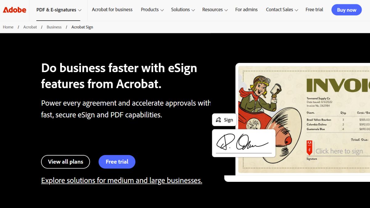 Phần mềm Adobe Acrobat Sign
