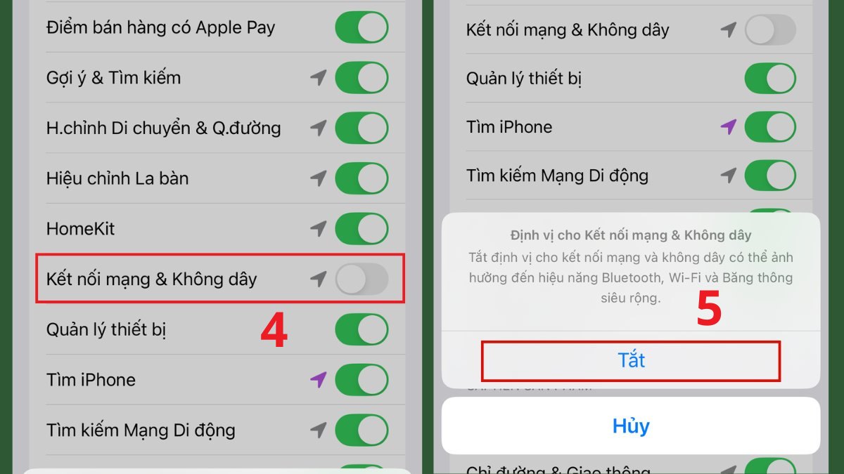 Tắt định vị qua WiFi khi App Store tải ứng dụng chậm - bước 3