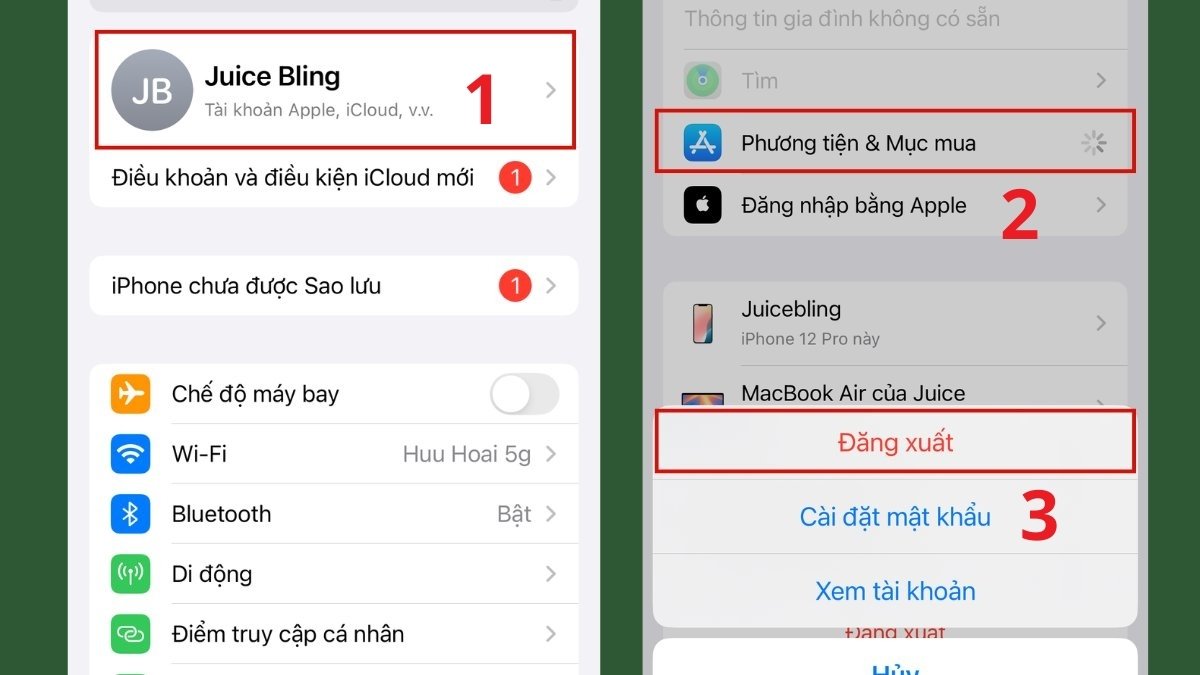Thoát và đăng nhập lại Apple ID khi App Store tải ứng dụng chậm