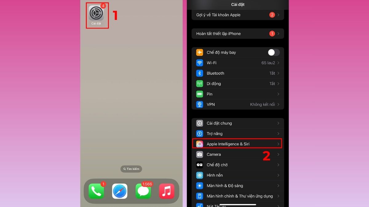 Cách khôi phục dung lượng tối đa pin iPhone bằng cách tắt trợ lý Siri - bước 1