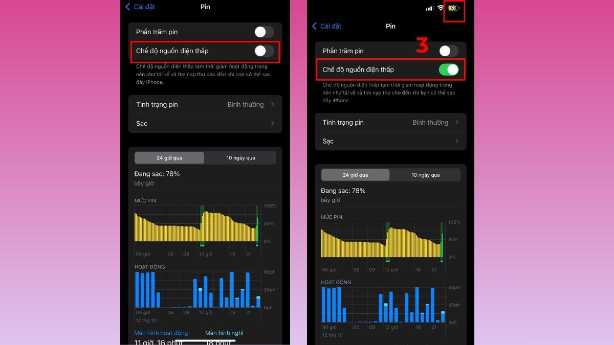 Cách khôi phục dung lượng tối đa pin iPhone bằng cách dùng chế độ nguồn điện thấp - bước 2