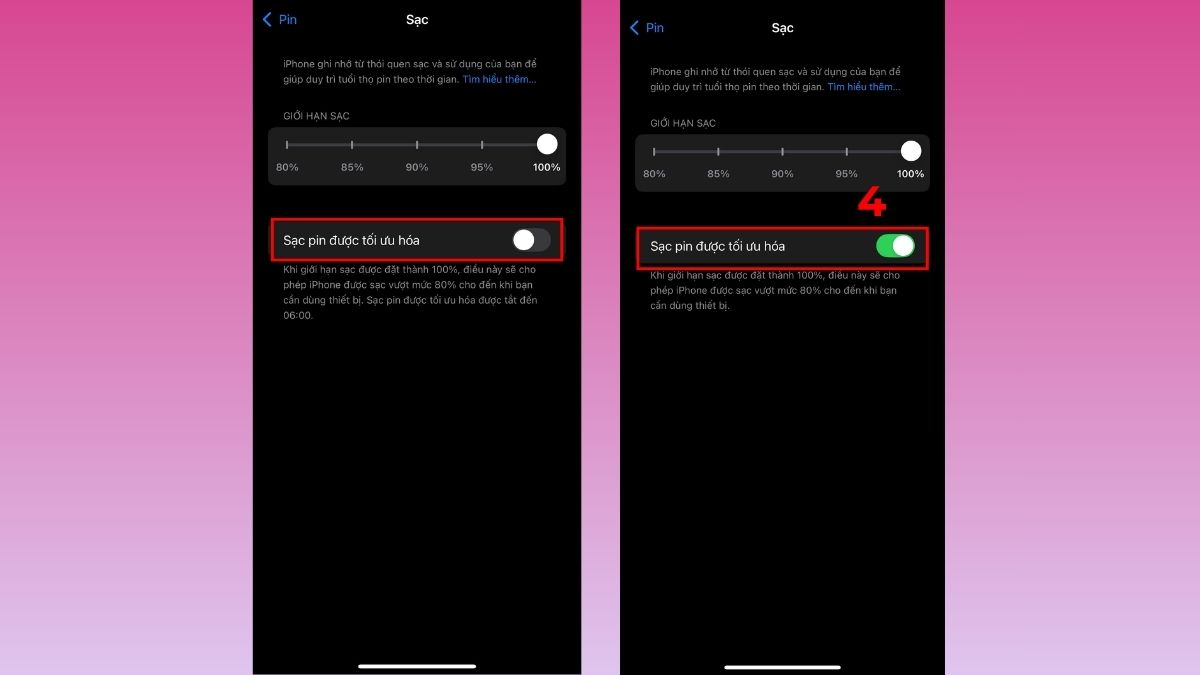 Cách khôi phục dung lượng tối đa pin iPhone bằng cách bật tối ưu sạc pin - bước 2