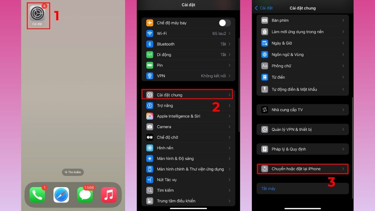 Cách khôi phục dung lượng tối đa pin iPhone bằng cách khôi phục cài đặt gốc - bước 1