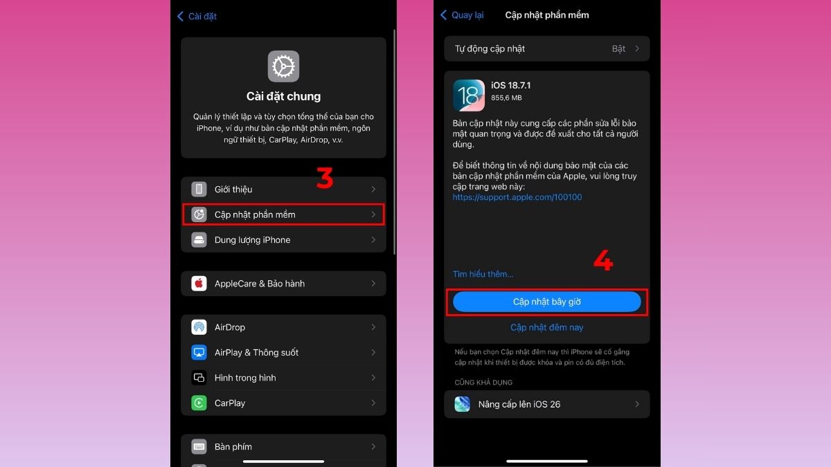 Cách khôi phục dung lượng tối đa pin iPhone bằng cách cập nhật iOS - bước 2