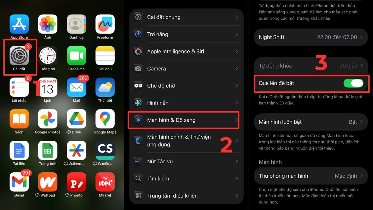 Cách tiết kiệm pin iPhone 13 - Tắt chế độ Raise to Wake