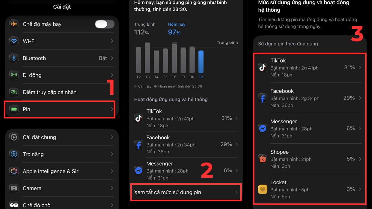 Cách tiết kiệm pin iPhone 13 - Tìm hiểu về ứng dụng chạy ngầm