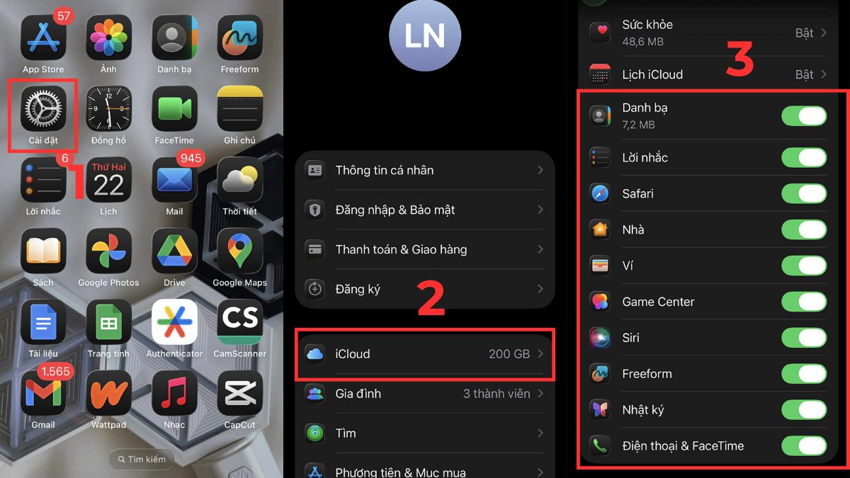 Cách tiết kiệm pin iPhone 13 - Quản lý cài đặt iCloud