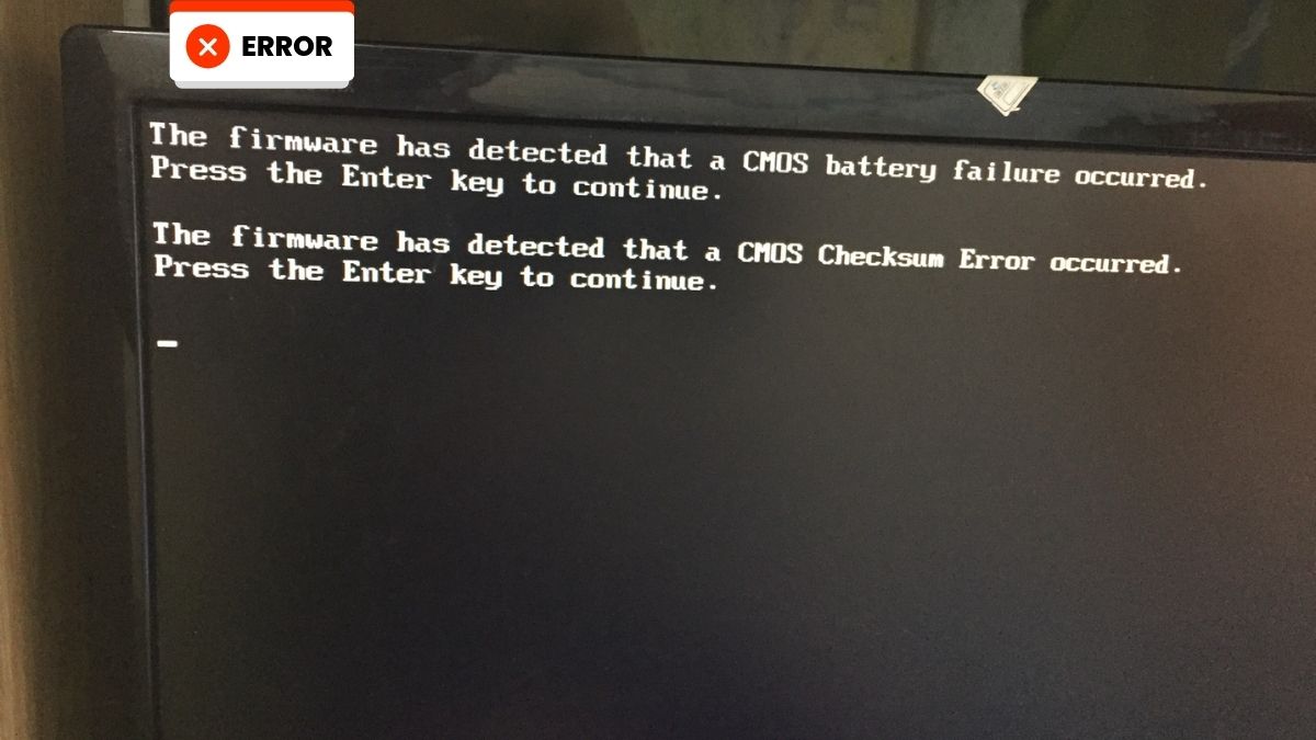 Thông báo lỗi “booting error” là dấu hiệu nhận biết hết pin CMOS