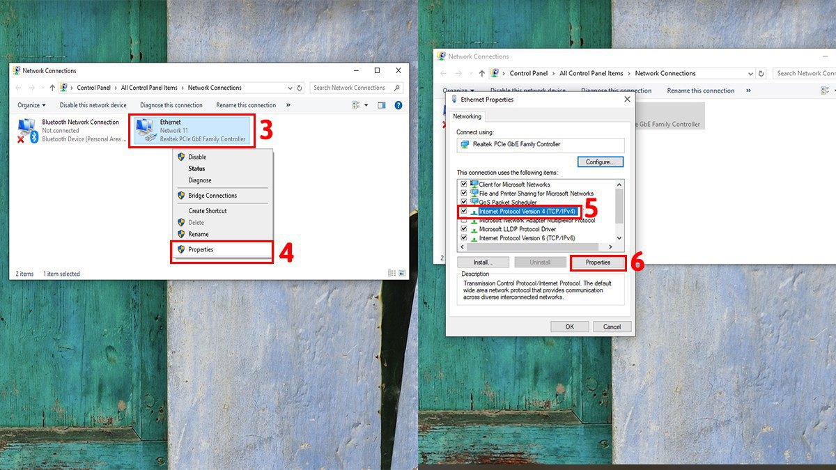  Sửa lỗi ERR_CONNECTION_REFUSED bằng cách đổi địa chỉ DNS - bước 2