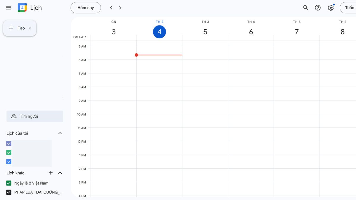 Cách sử dụng Google Calendar đơn giản - bước 1